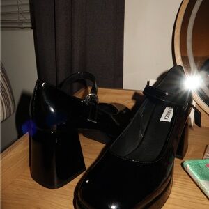 Steve Madden Mary Jane Black Platforms